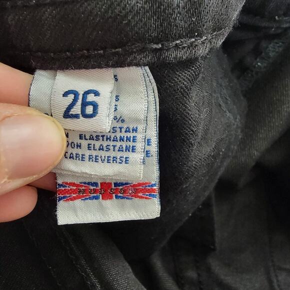 Hudson Jeans Hudson Y2K Low Rise Dark Black Flap Button Pocket Slim Boot Size 26 - Picture 9 of 11